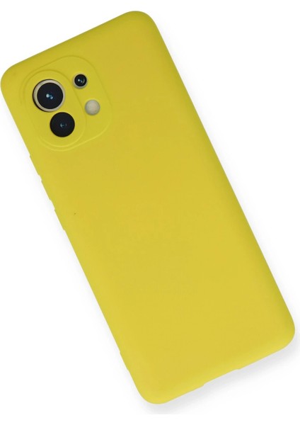 Xiaomi Mi 11 Kılıf Nano Içi Kadife Silikon - Sarı Ynsmr