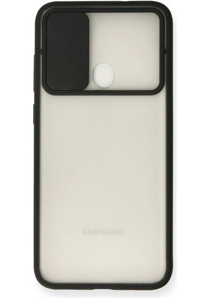 Samsung Galaxy A11 Kılıf Palm Buzlu Kamera Sürgülü Silikon - Siyah Ynsmr