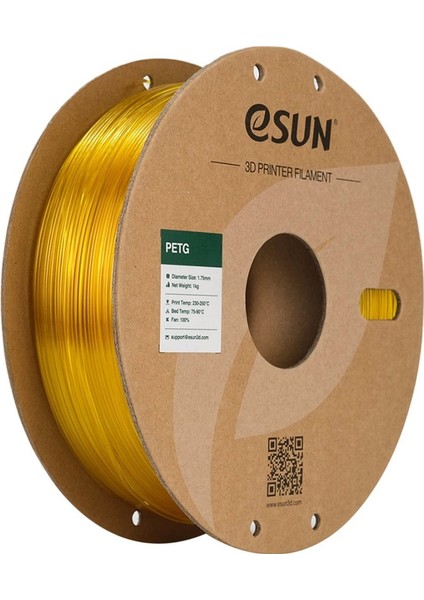 Petg Filament Yarı Saydam Sarı 1,75MM 1 kg