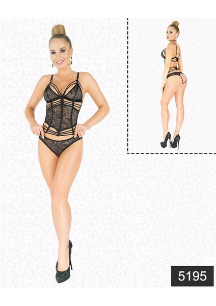 Aria's Closet Simli Dantel Büstiyer Takım