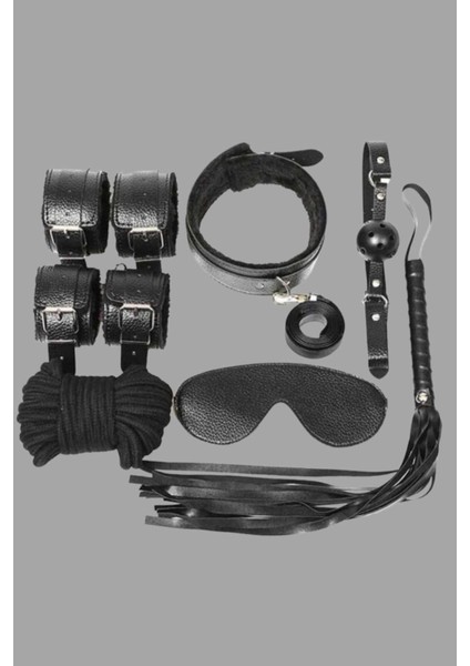 Aria's Closet Kol Bacak Ip Maske Kelepce Ağız Topu Kople Deri Set
