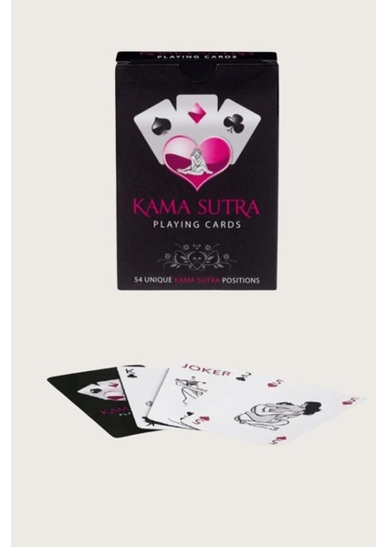 Sexy Görselli Oyun Kartı Kama Sutra Siyah Kırbaç Set