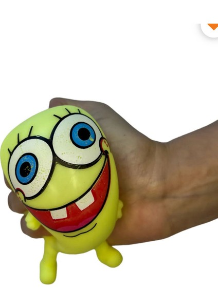 Köpük Dolgulu Sünger Bob Figürlü Dokunsal Duyusal Oyuncak