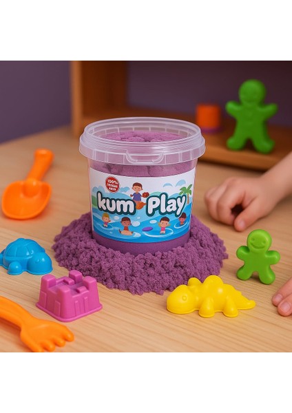 Doğal Kinetik Kum 1000GR 4 Kalıp Hediyeli