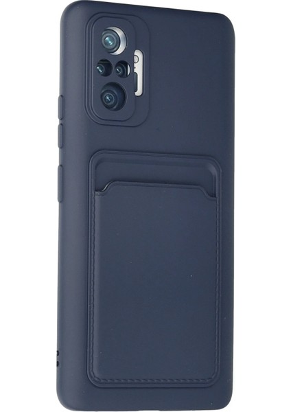 Xiaomi Redmi Note 10 Pro Kılıf Kelvin Kartvizitli Silikon - Lacivert Ynsmr