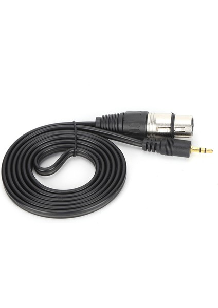 Mikrofon Kablosu 3.5mm Erkek - Xlr Dişi Pvc Mikrofon Kablosu Dijital Kamera ve Pc Içinsiyah 1.5m/4.9ft (Yurt Dışından)