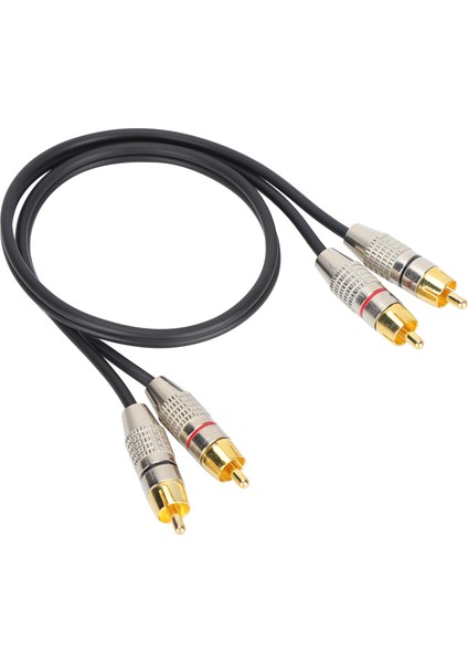 Ses Kablosu 2rca Erkek - 2rca Erkek Ses Kablosu Alüminyum Alaşımlı Konnektörlü Xbox 360 Siyah 2 M / 6.6 Ft (Yurt Dışından)