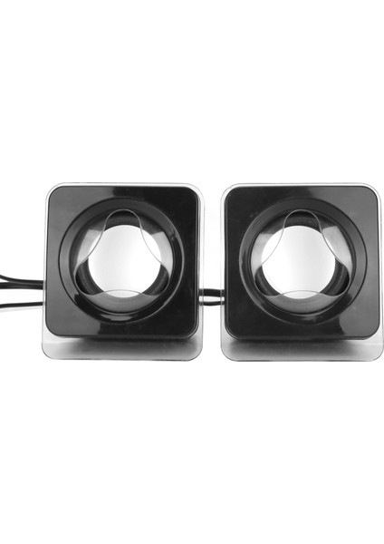 1 Çift Mini Usb2.0 Hoparlör Bilgisayar Dizüstü Masaüstü Kablolu Stereo Müzik Hoparlörü Siyah (Yurt Dışından) modelleri