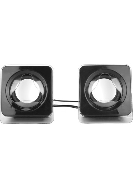 1 Çift Mini Usb2.0 Hoparlör Bilgisayar Dizüstü Masaüstü Kablolu Stereo Müzik Hoparlörü Siyah (Yurt Dışından) fırsatları