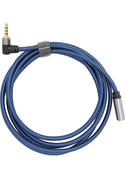 Stereo Ses Kablosu 4 Seviyeli 3.5mm Stereo Dişi Baştan 90° Erkek Başa 3.5 mm Stereo Ses Uzatma Kablosu 1.8m (Yurt Dışından)