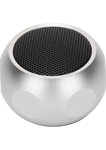 Mini Taşınabilir Bluetooth Hoparlör Sevimli Minik Kablosuz Hoparlör Duş Bisiklet Araba Seyahati Için Boyun Askılı Gümüş (Yurt Dışından)