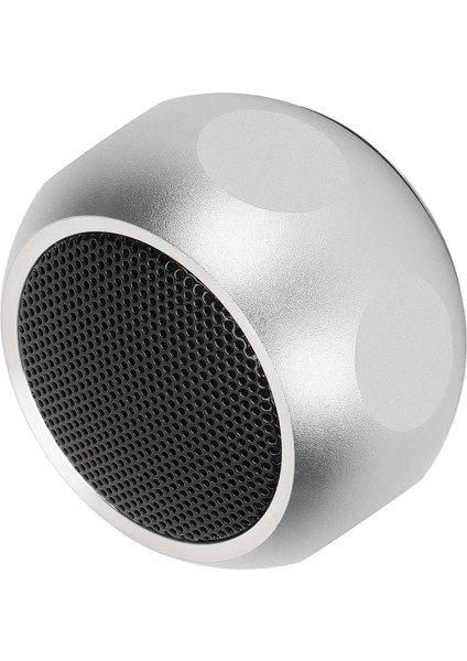 Mini Taşınabilir Bluetooth Hoparlör Sevimli Minik Kablosuz Hoparlör Duş Bisiklet Araba Seyahati Için Boyun Askılı Gümüş (Yurt Dışından)