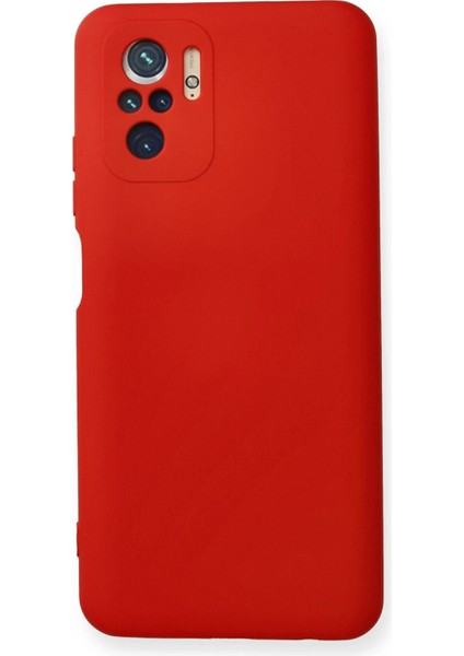 Xiaomi Redmi Note 10 Kılıf Nano Içi Kadife Silikon - Kırmızı Ynsmr