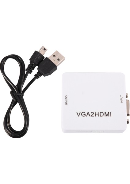 Mini VGA - HDMI Dönüştürücü 1080P VGA2HDMI Adaptörü Pc Dizüstü Bilgisayar Dvd'den Hdtv Projektöre (Yurt Dışından)