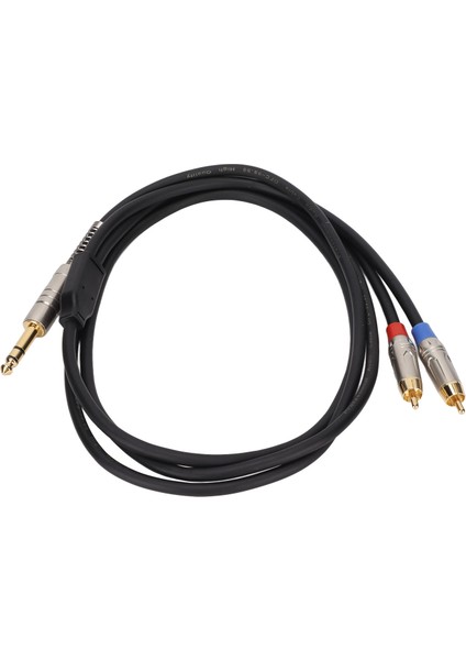 1/4in Trs Erkekten Çift Rca Erkek Kabloya 6,35MM Trs'den 2 Rca Ayırıcı Mikrofon Kablosuna 5,9ft (Yurt Dışından)