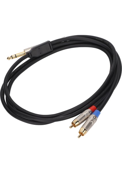 1/4in Trs Erkekten Çift Rca Erkek Kabloya 6,35MM Trs'den 2 Rca Ayırıcı Mikrofon Kablosuna 5,9ft (Yurt Dışından)