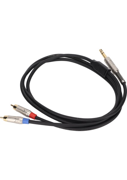 1/4in Trs Erkekten Çift Rca Erkek Kabloya 6,35MM Trs'den 2 Rca Ayırıcı Mikrofon Kablosuna 5,9ft (Yurt Dışından)