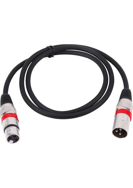 3pin Xlr Kablo Erkek - Dişi M/f Ses Kablosu Mikrofon Mikseri Için Ekranlı Kablo 1m (Yurt Dışından)