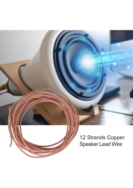 2m 12 Tel Hoparlör Kablo Bağlantısı Subwoofer Woofer Kablo Bağlantısı Onarımı Örgülü Bakır Tel (Yurt Dışından)