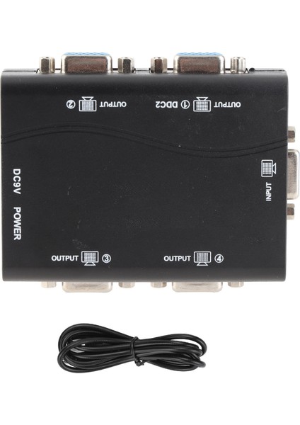 VGA Ayırıcı 1 Giriş 4 Çıkış 250MHZ 1920X1440 USB Güç Kaynaklı Hd Video Ayırıcı Dizüstü Bilgisayar Projektör Tv Için (Yurt Dışından)