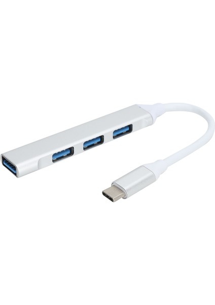 Typec - USB Hub Dock Alüminyum Alaşımlı Kabuk Usb3.0 4 Portlu Adaptör Telefon Bilgisayar Için (Yurt Dışından)