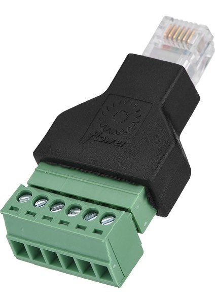 1 Adet Ethernet RJ12 6P6C Erkek - 6 Pin Vida Terminalleri Adaptör Konnektörü (Yurt Dışından)