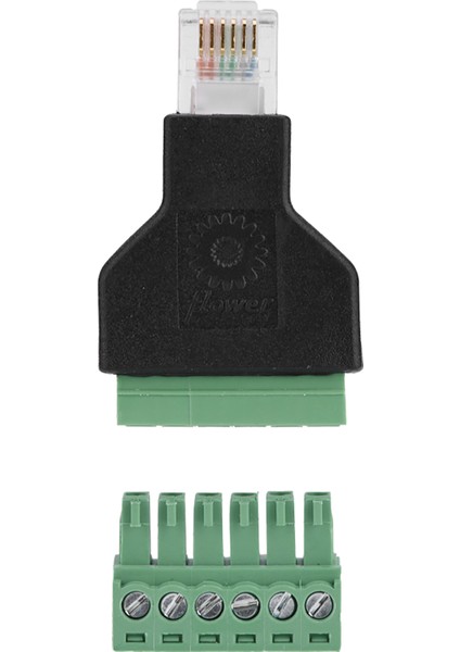 1 Adet Ethernet RJ12 6P6C Erkek - 6 Pin Vida Terminalleri Adaptör Konnektörü (Yurt Dışından)