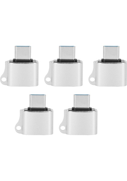 Adet Typec Erkek Usb2.0 Otg Adaptörü Taşınabilir Veri Dönüştürücü Bilgisayar Aksesuarı (Gümüş) (Yurt Dışından)
