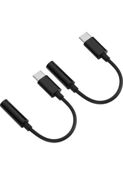 2 Adet USB C - 3,5 mm Kulaklık Deliği Dönüştürücü Ses Adaptörü Kablosu Pixel/samsung Galaxysiyah (Yurt Dışından) modelleri