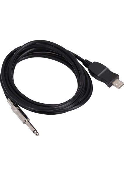 Taşınabilir Gitar USB Ses Kablosu Bilgisayar Tel Bağlantı Bağlantısı Enstrüman Adaptörüsiyah 300CM (Yurt Dışından)