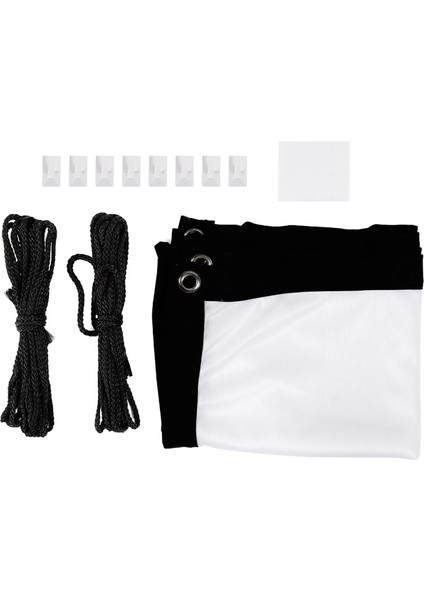 16:9 Kalın Taşınabilir Kırışmayan Yumuşak Beyaz Polyester Projektör Perde Projeksiyon Ekranı (84IN) (Yurt Dışından)