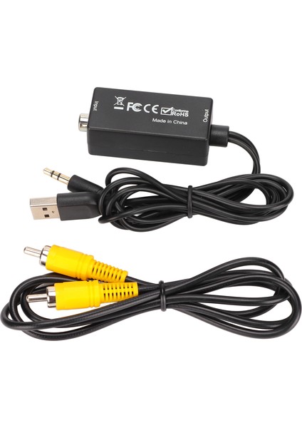D15 Dijitalden Analoga Dönüştürücü Tak ve Çalıştır Pvc Kablo Gövdeli Dac Dönüştürücü Tv Set Üstü Kutusu DVD Için (Yurt Dışından)