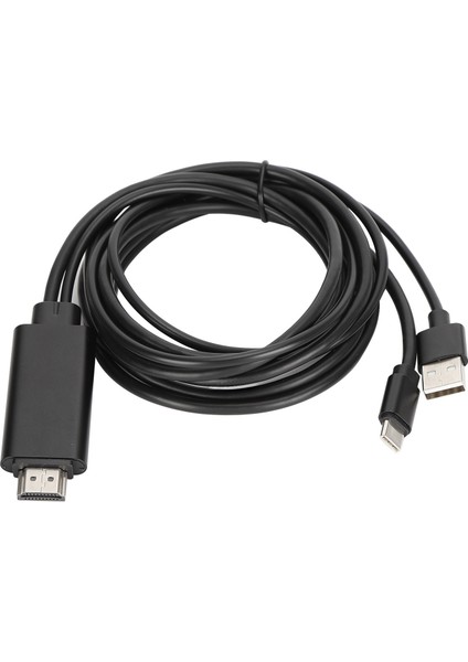 1.8m 4K Type C - Hd Multimedya Arayüz Kablosu Cep Telefonu - Hdtv Senkronizasyon Ekran Kablosu (Yurt Dışından)