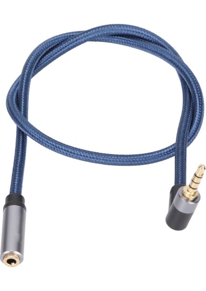 3,5 mm Dişi - 90° Erkek Ses Uzatma Kablosu 4 Iletkenli Stereo Ses Kablosu Mp3 Pc Akıllı Telefon Için (Yurt Dışından)