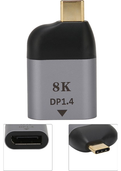 Taşınabilir Typec Erkek - Dp Adaptörü Mini Boyut Metal Windows Android Os x ile Uyumlu (Yurt Dışından) fiyatları