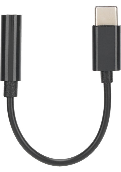 Usbc Type C Adaptör Portu 3,5 mm Aux Ses Jakı Kulaklık Kulaklık Kablosu USB Siyah (Siyah) (Yurt Dışından)