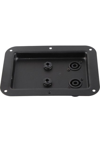 Bağlantı Kutusu 4 Çekirdek Soket Jak Plakası Çift 6.35 Fiş Hoparlör Bağlantı Kutusu Sahne Ses ve Kayıt Stüdyosu Için (Yurt Dışından)