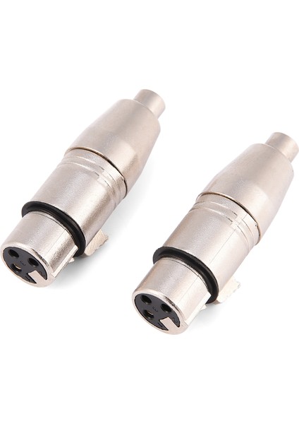 2 Adet 3 Pin Xlr Dişi Jak - Rca Dişi Ses Mikrofonu Mikrofon Konnektör Adaptörü (Yurt Dışından)