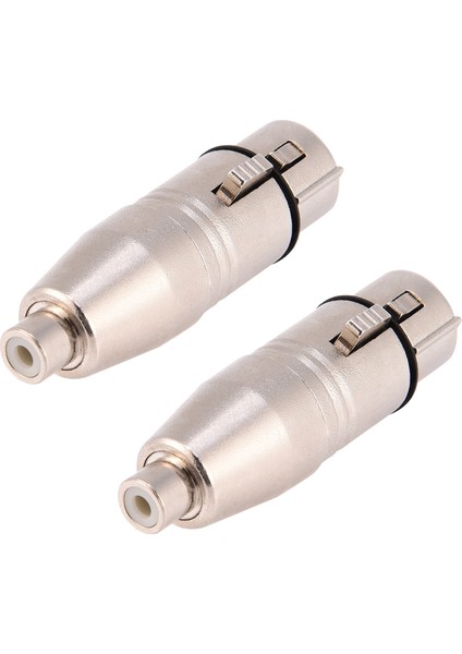 2 Adet 3 Pin Xlr Dişi Jak - Rca Dişi Ses Mikrofonu Mikrofon Konnektör Adaptörü (Yurt Dışından)
