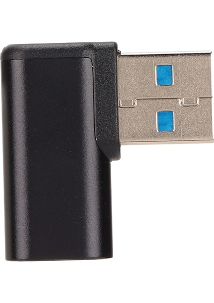 90 Derece USB 3.0 - Tip C Adaptörü 3A 10GBPS USB Sol Açı Adaptörü Cep Telefonları Tabletler Sabit Sürücüler Siyah (Yurt Dışından) fiyatları