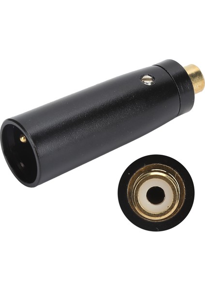 Rca Dişi Xlr Erkek Adaptörü Altın Kaplamalı Ses Konnektörü Mikser Mikrofon Siyah (Yurt Dışından)