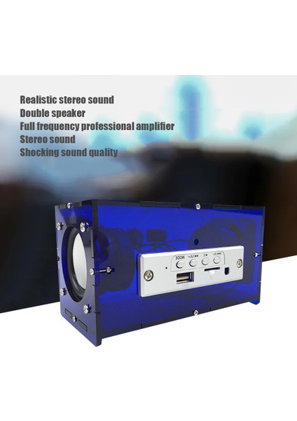Bluetooth Hoparlör Dıy Kiti Mp3 Müzik Paketi Stereo Ses 3W Mini Güç Amplifikatörü Uzaktan Kumandalımavi (Yurt Dışından) indirimleri