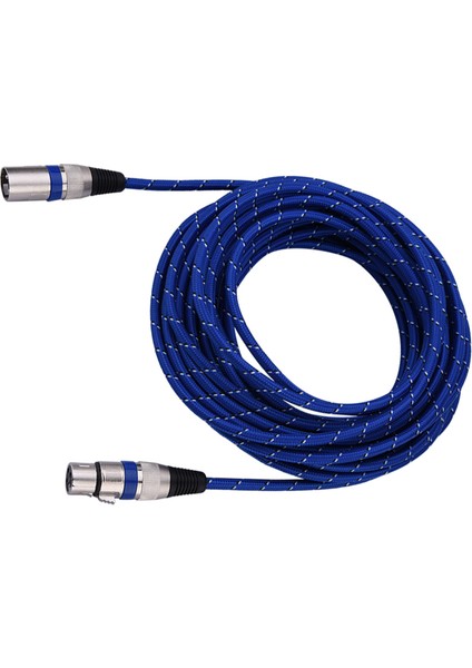 Xlr Erkek - Dişi Fiş Denge 3pin Mikrofon Mıc Ses Kablosu 10 Metre (Yurt Dışından)