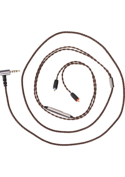 Kulaklık Kablosu Gümüş Kaplama Bakır Tel Yüksek Çözünürlüklü Mmcx 3.5mm Kulaklık Kablosu Ses Mikrofon Kontrolü ile (Yurt Dışından)