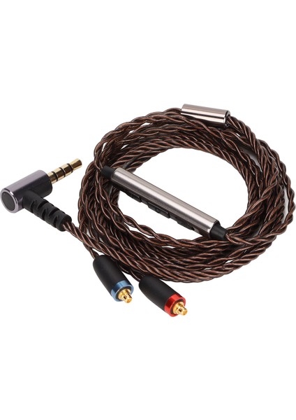 Kulaklık Kablosu Gümüş Kaplama Bakır Tel Yüksek Çözünürlüklü Mmcx 3.5mm Kulaklık Kablosu Ses Mikrofon Kontrolü ile (Yurt Dışından)