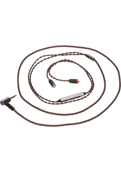 Kulaklık Kablosu Gümüş Kaplama Bakır Tel Yüksek Çözünürlüklü Mmcx 3.5mm Kulaklık Kablosu Ses Mikrofon Kontrolü ile (Yurt Dışından)