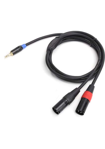 3,5 mm Erkek - 2 Xlr Erkek Kablo Ses Hattı Kablo Beslemesi Mikser Güç Amplifikatörü Için 5 M / 16,4 Ft (Yurt Dışından) fiyatları