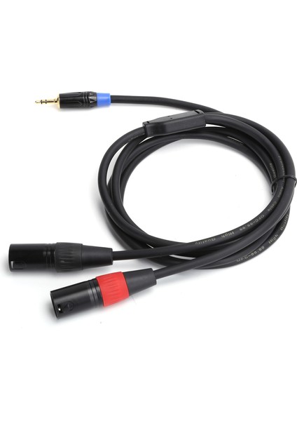 3,5 mm Erkek - 2 Xlr Erkek Kablo Ses Hattı Kablo Beslemesi Mikser Güç Amplifikatörü Için 5 M / 16,4 Ft (Yurt Dışından) indirimleri