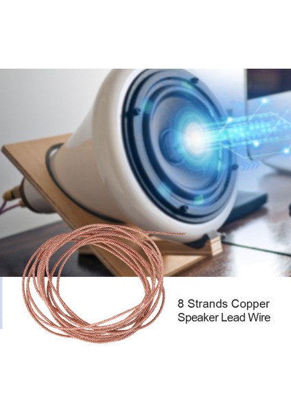 2m Hoparlör Kablo Bağlantısı Subwoofer Woofer Kablo Bağlantısı Onarımı 8 Tel Örgülü Bakır Tel (Yurt Dışından)