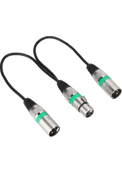 30CM Xlr Dişi Jak - Çift Erkek Baş Ayırıcı Adaptörü Ses Mikrofon Uzatma Kablosu Canon Yeşil (Yurt Dışından) fiyatları